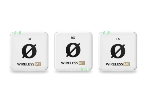 RODE RODE Wireless ME Dual White - Kompaktowy bezprzewodowy system mikrofonowy z dwoma nadajnikami do nagrywania dwukanałowego (biał RODE RODE Wireless ME Dual White - Kompaktowy bezprzewodowy system mikrofonowy z dwoma nadajnikami do nagrywania dwukanałowego (biał