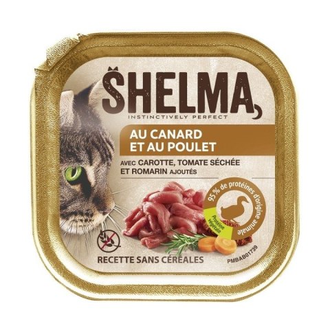 SHELMA SHELMA Alucup - pełnoporcjowa bezzbożowa karma dla dorosłych kotów. Z kaczką i kurczakiem 100g SHELMA SHELMA Alucup - pełnoporcjowa bezzbożowa karma dla dorosłych kotów. Z kaczką i kurczakiem 100g
