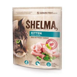 SHELMA SHELMA junior karma sucha - pełnoporcjowa bezzbożowa karma dla kotków. Bogata w indyka 750 g