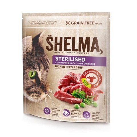 SHELMA SHELMA karma sucha dla kotów sterylizowanych. Z wołowiną 8kg