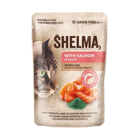 SHELMA SHELMA saszetka - pełnoporcjowa bezzbożowa karma dla dorosłych kotów. Z kurczakiem, wołowiną, łososiem, dorszem 12x 85 g SHELMA SHELMA saszetka - pełnoporcjowa bezzbożowa karma dla dorosłych kotów. Z kurczakiem, wołowiną, łososiem, dorszem 12x 85 g