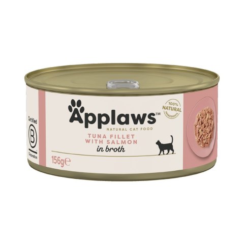 Applaws Applaws Cat Tin Tuna Fillet with Salmon in Broth 156g