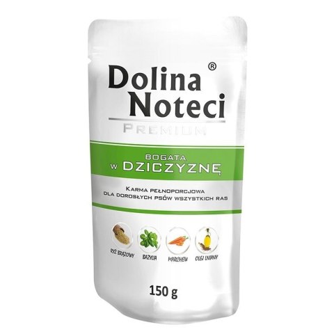 DOLINA NOTECI DOLINA NOTECI Premium bogata w dziczyznę - mokra karma dla psa - 150g DOLINA NOTECI DOLINA NOTECI Premium bogata w dziczyznę - mokra karma dla psa - 150g