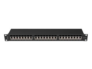 Lanberg LANBERG PATCH PANEL 24 PORT 1U 19" KAT.6A FTP CZARNY PPSA-1024-B
