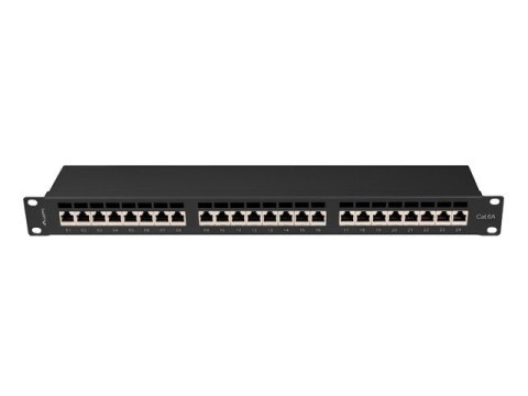 Lanberg LANBERG PATCH PANEL 24 PORT 1U 19" KAT.6A FTP CZARNY PPSA-1024-B Lanberg LANBERG PATCH PANEL 24 PORT 1U 19" KAT.6A FTP CZARNY PPSA-1024-B