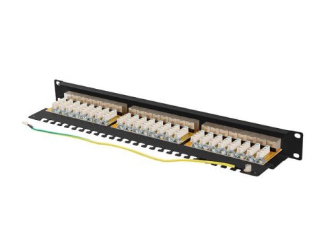 Lanberg LANBERG PATCH PANEL 24 PORT 1U 19" KAT.6A FTP CZARNY PPSA-1024-B Lanberg LANBERG PATCH PANEL 24 PORT 1U 19" KAT.6A FTP CZARNY PPSA-1024-B