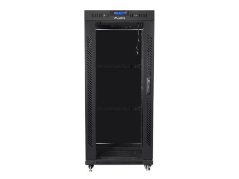 Lanberg LANBERG SZAFA STOJĄCA RACK 19" 27U 800X1000 DRZWI SZKLANE LCD CZARNA (FLAT PACK) FF01-8027-12BL Lanberg LANBERG SZAFA STOJĄCA RACK 19" 27U 800X1000 DRZWI SZKLANE LCD CZARNA (FLAT PACK) FF01-8027-12BL