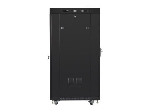 Lanberg LANBERG SZAFA STOJĄCA RACK 19" 27U 800X1000 DRZWI SZKLANE LCD CZARNA (FLAT PACK) FF01-8027-12BL Lanberg LANBERG SZAFA STOJĄCA RACK 19" 27U 800X1000 DRZWI SZKLANE LCD CZARNA (FLAT PACK) FF01-8027-12BL