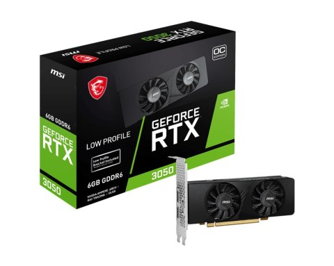 MSI Karta graficzna MSI GeForce RTX 3050 LP 6GB OC GDDR6 MSI Karta graficzna MSI GeForce RTX 3050 LP 6GB OC GDDR6