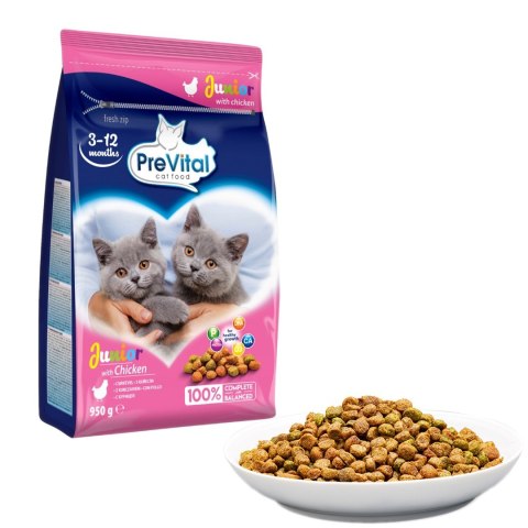 PREVITAL kurczak karma sucha karma kocięta 0,95kg