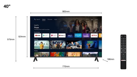 TCL Telewizor TCL 40S5400 LED 40'' Full HD Android Dolby Digital DVB-T2 Srebrny TCL Telewizor TCL 40S5400 LED 40'' Full HD Android Dolby Digital DVB-T2 Srebrny