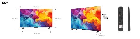 TCL Telewizor TCL 50P655 LED 50" 4K Ultra HD Google TV Dolby Vision DVB-T2 Czarny TCL Telewizor TCL 50P655 LED 50" 4K Ultra HD Google TV Dolby Vision DVB-T2 Czarny