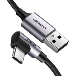 UGREEN Ugreen kabel US284 USB-A (prosty) / USB-C (kątowy) 3A 1m (szary)