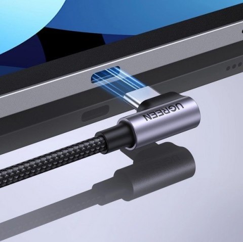 UGREEN Ugreen kabel USB-C (prosty) / USB-C (kątowy) PD QC 60W 3A 0.5m US255 (szary) UGREEN Ugreen kabel USB-C (prosty) / USB-C (kątowy) PD QC 60W 3A 0.5m US255 (szary)
