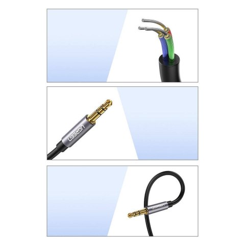 UGREEN Ugreen kabel adapter przedłużacz AUX mini jack 3,5 mm 2m (niebieski) UGREEN Ugreen kabel adapter przedłużacz AUX mini jack 3,5 mm 2m (niebieski)