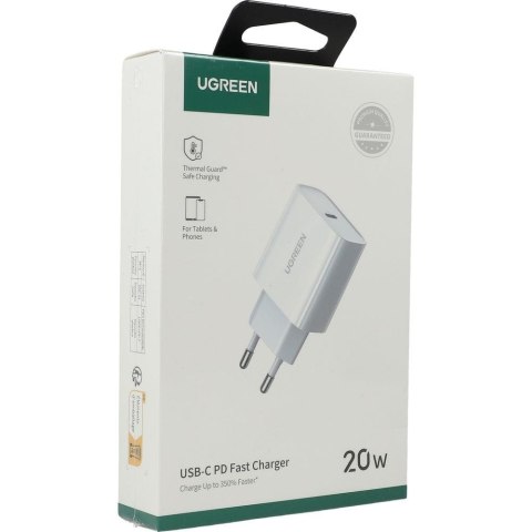 UGREEN Ugreen ładowarka sieciowa USB Power Delivery 3.0 Quick Charge 4.0+ 20W 3A (biały) UGREEN Ugreen ładowarka sieciowa USB Power Delivery 3.0 Quick Charge 4.0+ 20W 3A (biały)