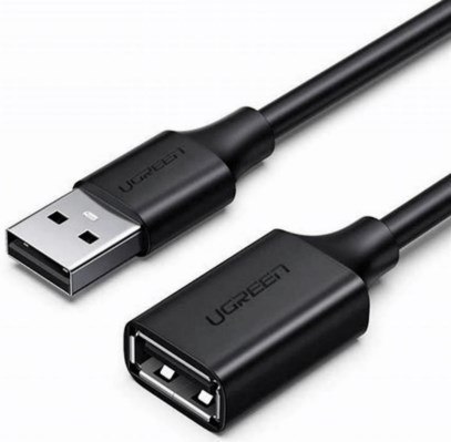 UGREEN Ugreen przewód przejściówka USB(żeński) - USB (męski) 2m (czarny) UGREEN Ugreen przewód przejściówka USB(żeński) - USB (męski) 2m (czarny)