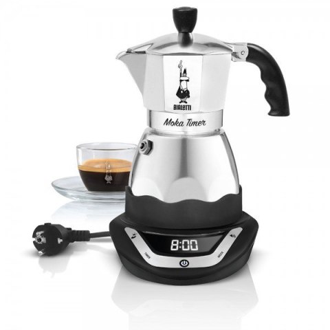 BIALETTI Kawiarka elektryczna BIALETTI Moka Timer (365 W; kolor srebrny) BIALETTI Kawiarka elektryczna BIALETTI Moka Timer (365 W; kolor srebrny)
