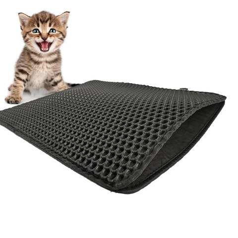 DIAMENTIQ DIAMENTIQ Mata pod kuwetę Czarny prostokąt 40x50 DIAMENTIQ DIAMENTIQ Mata pod kuwetę Czarny prostokąt 40x50