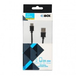IBOX Kabel IBOX USB TYP-C, 2A 1M IKUMTC (USB 2.0 typu A M - USB typu C M; 1m; kolor czarny)