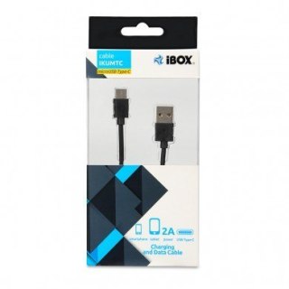 IBOX Kabel IBOX USB TYP-C, 2A 1M IKUMTC (USB 2.0 typu A M - USB typu C M; 1m; kolor czarny)