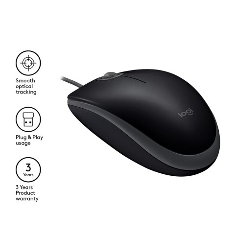 Logitech Mysz Logitech 910-005508 (optyczna; 1000 DPI; kolor czarny) Logitech Mysz Logitech 910-005508 (optyczna; 1000 DPI; kolor czarny)