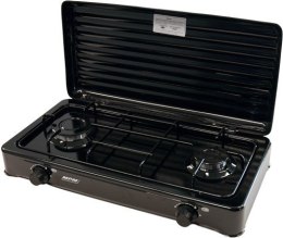 MPM Turystyczna kuchenka gazowa 2-palnikowa / czarna MPM SMILE-KN-02/1KB