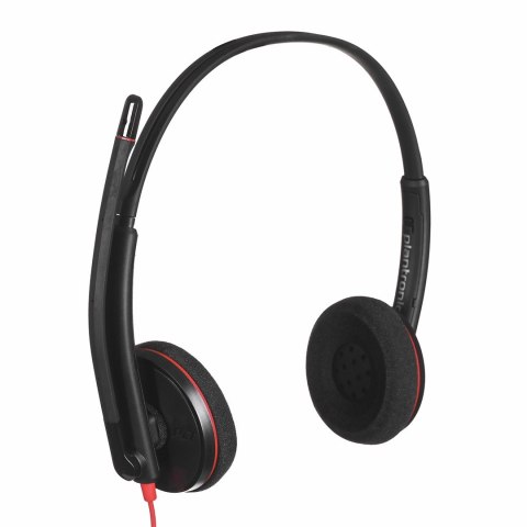 POLY Słuchawki Poly Blackwire 3220 Stereo Wired Headset, USB-C, USB-C/A Adapter (Bulk), Black