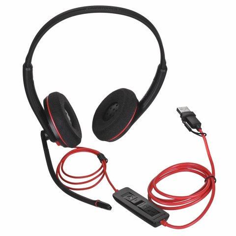 POLY Słuchawki Poly Blackwire 3220 Stereo Wired Headset, USB-C, USB-C/A Adapter (Bulk), Black