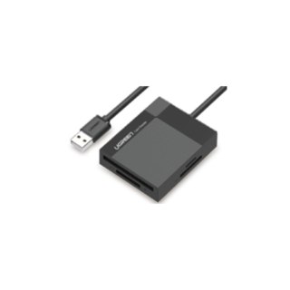UGREEN Ugreen czytnik kart pamięci SD/microSD / CF/MS z kablem USB 3.0 1m CR125 (czarny)