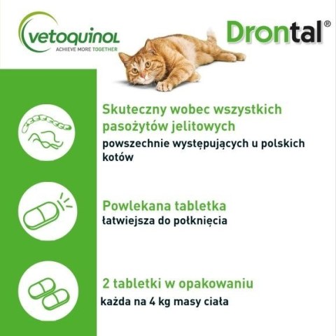 Vetoquinol Vetoquinol Drontal tabletki odrobaczające kot 2szt