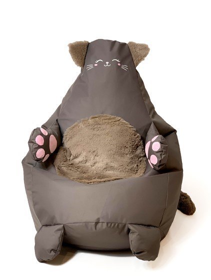 Go Gift Pufa worek sako KOTEK brązowy XL 130x90
