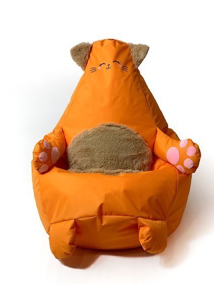 Go Gift Pufa worek sako KOTEK pomarańczowy L 105x80