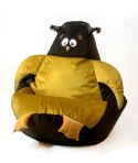 Go Gift Pufa worek sako SOWA brąz-złoty XL 130x90