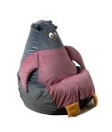 Go Gift Pufa worek sako SOWA szary-róż XL 130x90