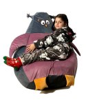 Go Gift Pufa worek sako SOWA szary-róż XL 130x90