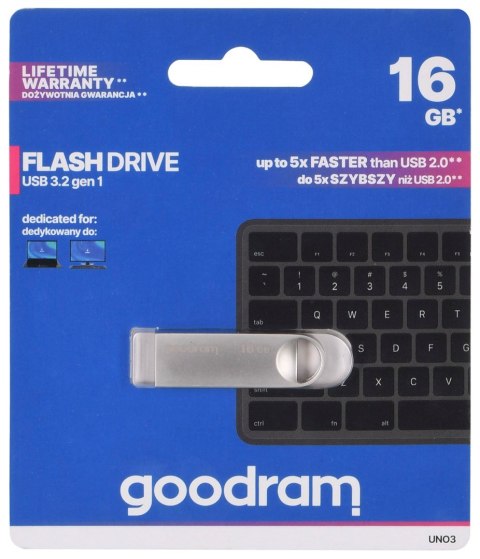 GoodRam GOODRAM FLASHDRIVE 16GB UNO3 SILVER USB 3.2 Gen 1