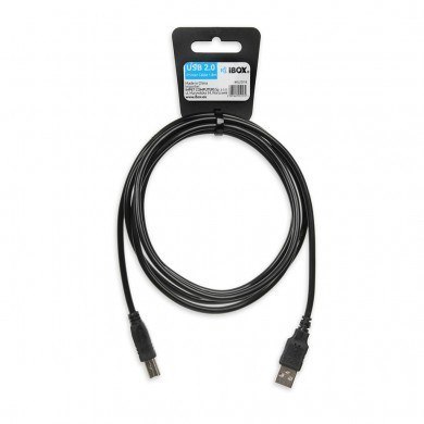 IBOX Kabel IBOX USB 2.0 A-B M/M 1,8M DRUKARKA IKU2D18 (USB 2.0 typu A M - USB 2.0 typu B M; 1,8m; kolor czarny)