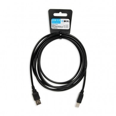 IBOX Kabel IBOX USB 2.0 A-B M/M 3M DRUKARKA IKU2D30 (USB 2.0 typu A M - USB 2.0 typu B M; 3m; kolor czarny)