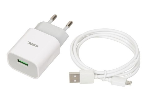 IBOX Ładowarka sieciowa iBOX C-41 USB 2A, 1 port USB, kabel microUSB IBOX Ładowarka sieciowa iBOX C-41 USB 2A, 1 port USB, kabel microUSB