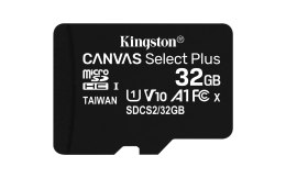 Kingston Karta pamięci z adapterem Kingston Canvas Select Plus SDCS2/32GB (32GB; Class 10, Class U1, V10; + adapter)