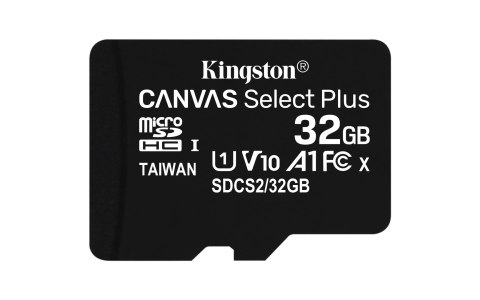 Kingston Karta pamięci z adapterem Kingston Canvas Select Plus SDCS2/32GB (32GB; Class 10, Class U1, V10; + adapter) Kingston Karta pamięci z adapterem Kingston Canvas Select Plus SDCS2/32GB (32GB; Class 10, Class U1, V10; + adapter)