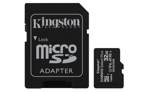 Kingston Karta pamięci z adapterem Kingston Canvas Select Plus SDCS2/32GB (32GB; Class 10, Class U1, V10; + adapter) Kingston Karta pamięci z adapterem Kingston Canvas Select Plus SDCS2/32GB (32GB; Class 10, Class U1, V10; + adapter)