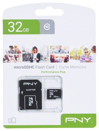 PNY Technologies Karta pamięci PNY Performance Plus microSDHC 32GB