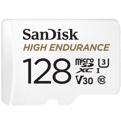SanDisk High Endurance microSDXC 128GB V30 z adapterem (rejestratory i monitoring)