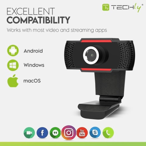 TECHly TECHLY KAMERA USB INTERNETOWA FULLHD 1080P Z MIKRO