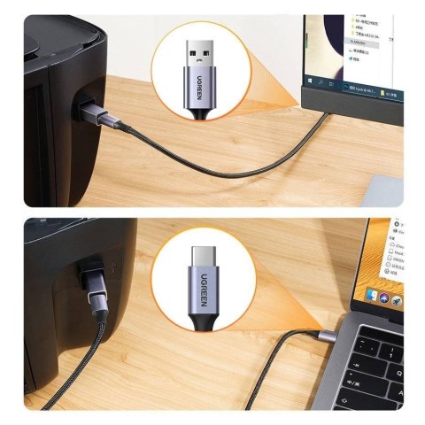 UGREEN Ugreen adapter przejściówka USB Typ C-USB Typ B (szary) UGREEN Ugreen adapter przejściówka USB Typ C-USB Typ B (szary)