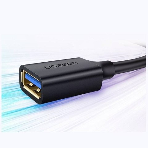 UGREEN Ugreen kabel przedłużacz przejściówka USB 3.0 (żeński)-USB 3.0 (męski) 1m (czarny)