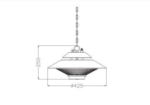 Activejet Stalowy ogrzewacz tarasowy Activejet APH-IH1500 Activejet Stalowy ogrzewacz tarasowy Activejet APH-IH1500