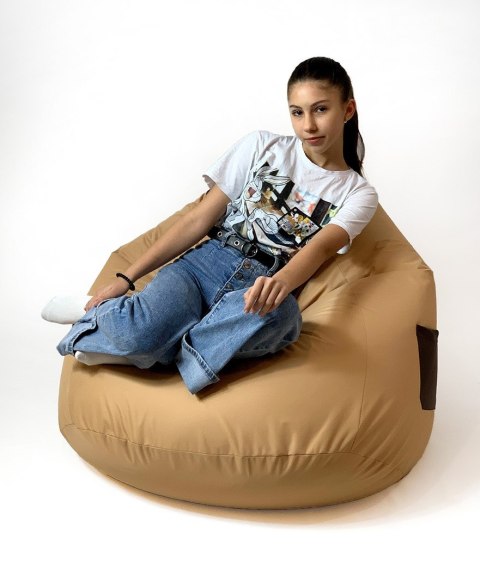 Go Gift Pufa worek sako CHILLOUT kremowy-brązowy XXL 140x100